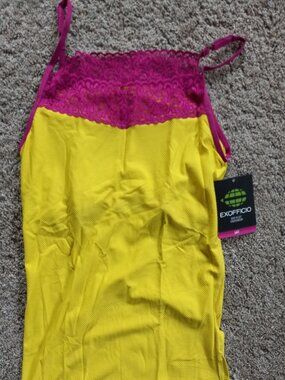 New ExOfficio Women's Give-N-Go Lacy Shelf Bra Camisole, Zing, X-Small